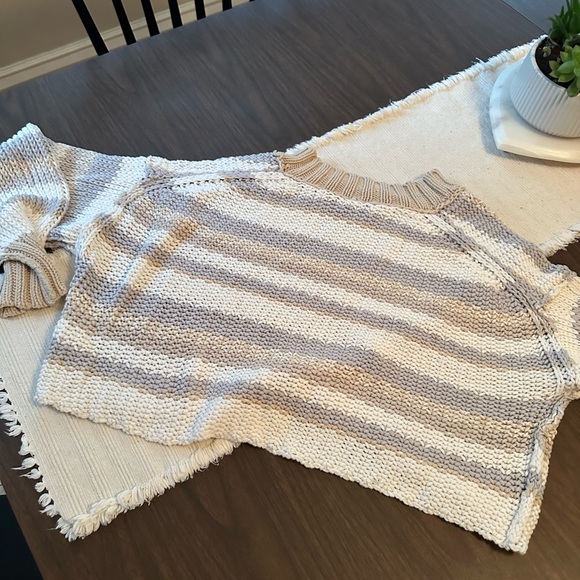 Free People Devon Cropped Striped Sweater - Picture 4 of 7